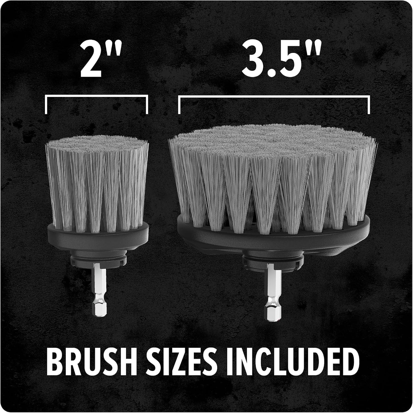 Dirt Devil Soft Bristle Cleaning Brush Set, Includes 2" & 3.5" Brushes | For Use on Glass, Hardwood, Ceramic and More, Gentle Cleaning, Scrubber Brush Drill Attachment for Cleaning