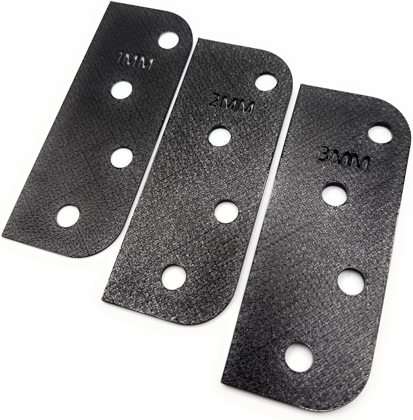 Door Hinge Shims (Set of 3) Hinge Spacer for Interior and Exterior Door Alignment - for 3.5", 4" and 4.5" Standard Hinges (3mm Thick, White, 3.5-inch)