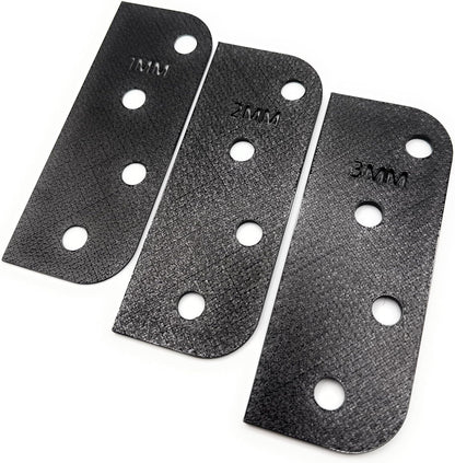 Door Hinge Shims (Set of 3) Hinge Spacer for Interior and Exterior Door Alignment - for 3.5", 4" and 4.5" Standard Hinges (3mm Thick, White, 3.5-inch)