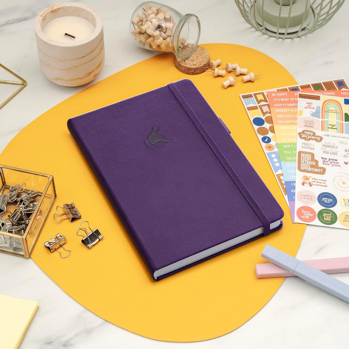 Clever Fox Positivity Journal for Women, 5-minute Gratitude, Seashell
