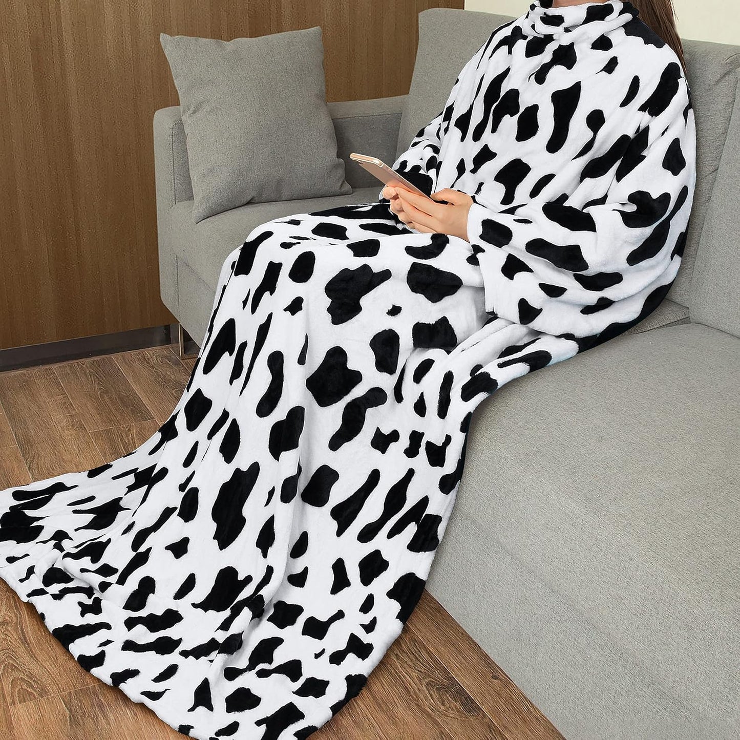 Catalonia Wearable Blanket with Sleeves for Women & Men, Fleece Wrap Throw | Cozy Sleeve Design for Hands-Free Comfort, Perfect for Reading, TV Time & Relaxing, Christmas & Birthday Gift