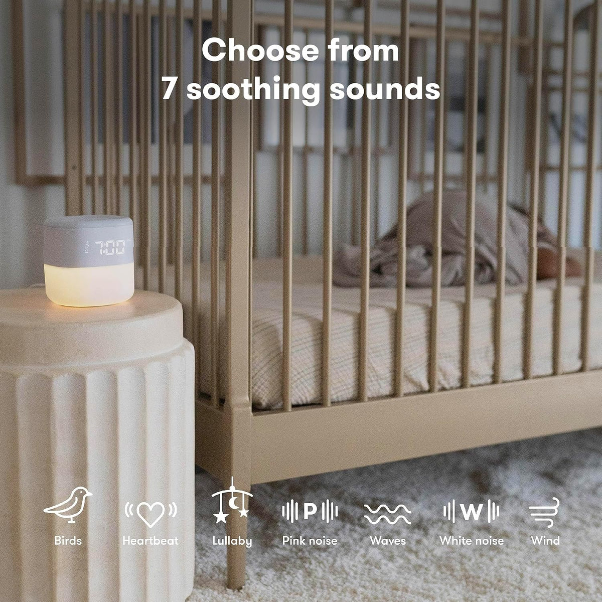 Frida Baby 3-in-1 Alarm Clock, Sound Machine, Nightlight, Bluetooth Enabled