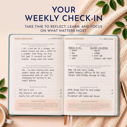 Premium Gratitude Journal for Men – 6 Month Guided Daily Prompts, Habit Tracker – Hardcover, 249 Pages, Lay Flat, 100gsm Paper – Mens Mindfulness Gifts, Mental Health, Self Mastery, Gift Boxed