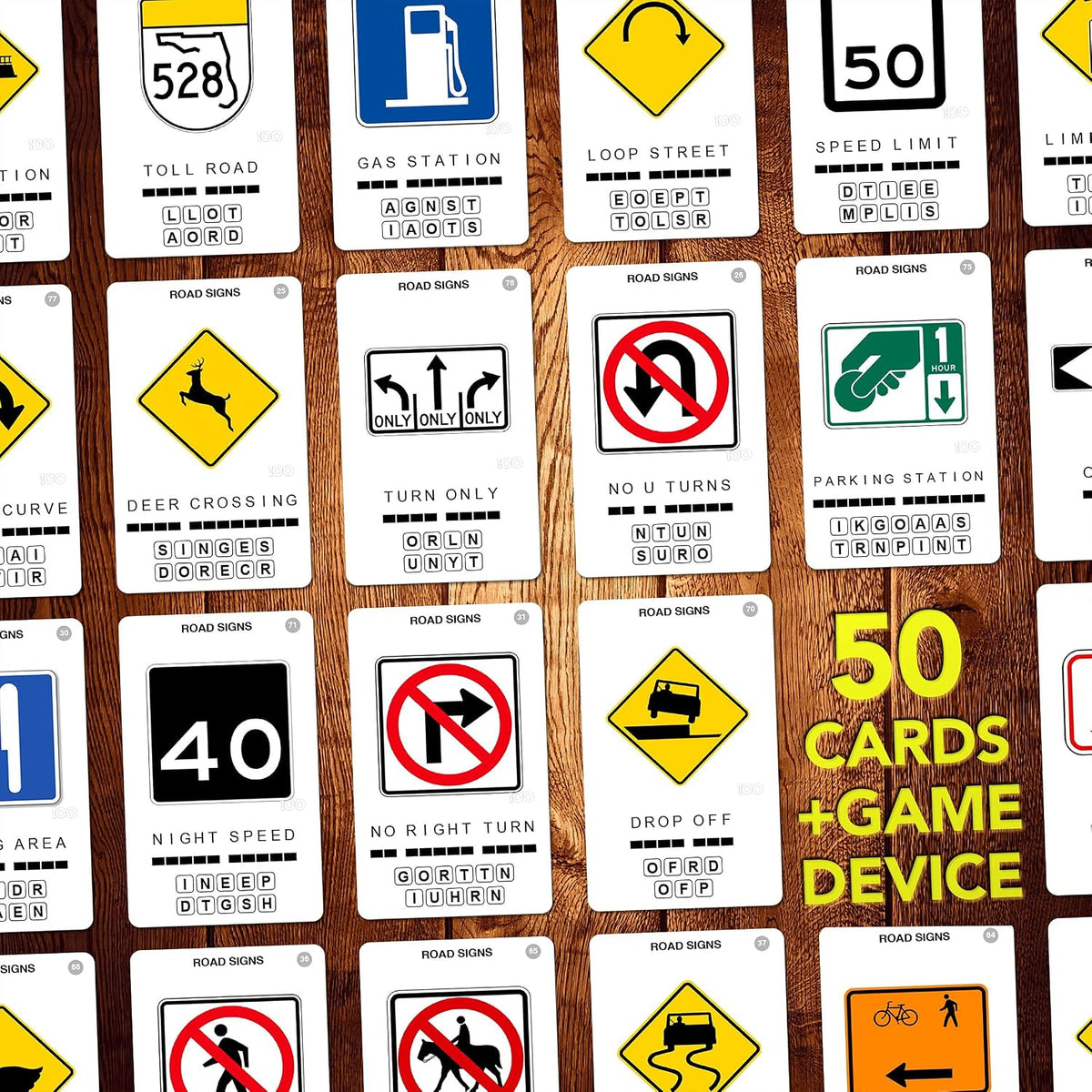 100 PICS Logos Travel Game - Guess 100 Logos | Flash Cards with Slide Reveal Case | Card Game, Gift, Stocking Stuffer | Hours of Fun for Kids and Adults | Ages 6+
