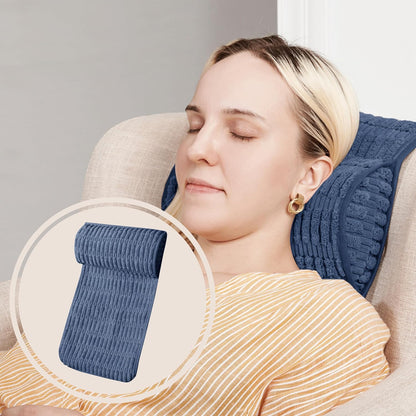 WdFour Headrest Memory Pillow, Support Cushions for Neck, Back or Foot for Sofas, Recliners, Office Chairs, Massage Chairs for Neck Pain Relief and Cervical Support(Khaki, 13" Wx2.7 D).