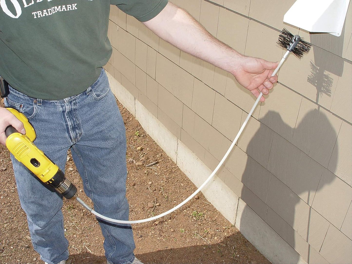 Dryer Vent Duct Cleaning Kit - Gardus RLE202 LintEater Rotary Dryer Vent Cleaner Kit, Removes Lint, Dryer Vent Cleaning System Extends Up to 12’ with 4 Flexible 3' Rods, Air Duct Cleaning Tools