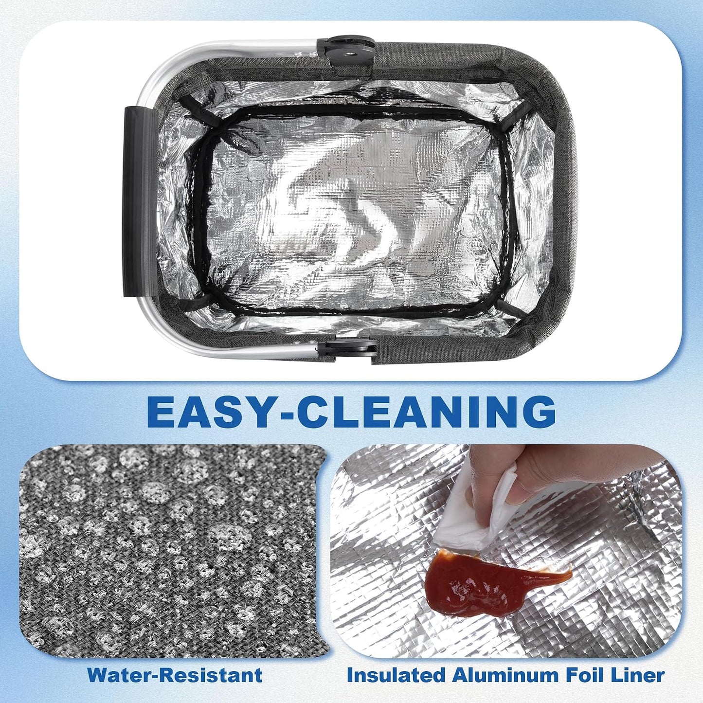 PGmoon Cleaning Caddy Organizer with Handle,Black | Cleaning Tote Bag with Multiple Pockets for Cleaning Supplies, Products Storage, Housekeepers, Kitchen Cleaning Supplies