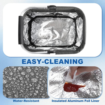PGmoon Cleaning Caddy Organizer with Handle,Black | Cleaning Tote Bag with Multiple Pockets for Cleaning Supplies, Products Storage, Housekeepers, Kitchen Cleaning Supplies