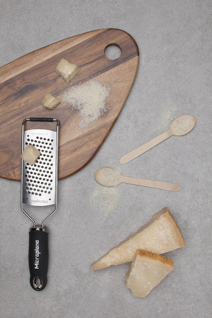 Microplane Gourmet Series Cheese Grater with Soft Touch Handle (Extra Coarse, Black)