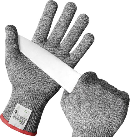 Schwer SlicePro Ultra-Durable ANSI Cut Resistant Gloves PR1501, 10X Reinforced Food Grade Cutting Glove, Mandoline Gloves for Kitchen Meat Cutting, Oyster Shucking, Fish Fillet Processing, M | Non PFAS, No Glass Fiber, for Kitchen Food Prep, Mandolin