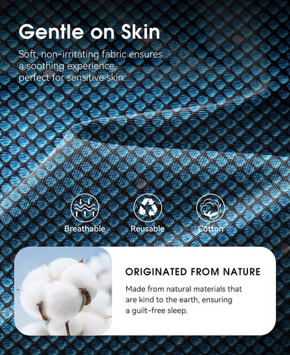 MUSICOZY Breathable Bluetooth Sleep Mask Headphones for Sleeping | Mesh Sleep Mask With Bluetooth 5.4 Audio, Soft Fabric And Comfortable Fit for Side Sleepers, Travel, Meditation and Rest