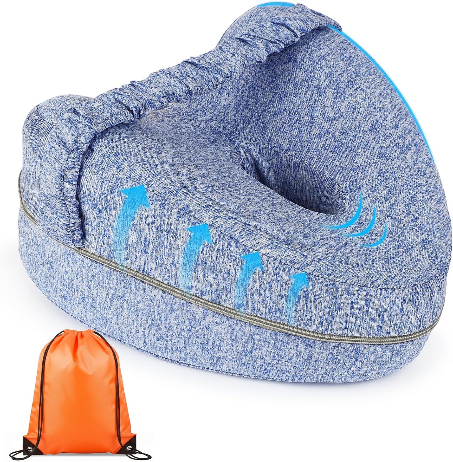 Revoget Alignment Pillow for Side Sleepers, Relieve Leg Pain & Sciatica 2026 New Knee Pillow for Side Sleepers, Hips Buttocks Back Sciatica Relief Pillow with Adjustable Strap (Star Blue)