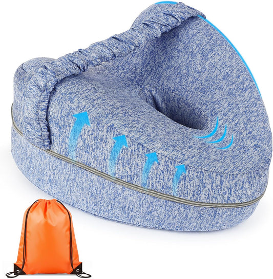 Revoget Alignment Pillow for Side Sleepers, Relieve Leg Pain & Sciatica 2026 New Knee Pillow for Side Sleepers, Hips Buttocks Back Sciatica Relief Pillow with Adjustable Strap (Star Blue)
