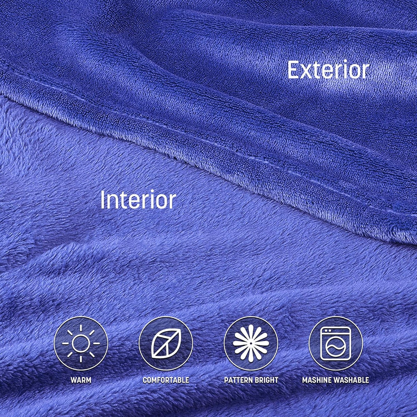 Catalonia Wearable Blanket with Sleeves & Foot Pocket for Adults | Soft Fleece Throw Wrap with Hands-Free Comfort, Perfect for Reading, TV Time & Relaxing, Christmas Gift for Women & Men