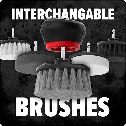 Dirt Devil Soft Bristle Cleaning Brush Set, Includes 2" & 3.5" Brushes | For Use on Glass, Hardwood, Ceramic and More, Gentle Cleaning, Scrubber Brush Drill Attachment for Cleaning