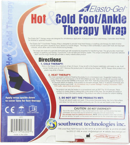 Elasto Gel Hot/Cold Wrap,foot and Ankle Wrap
