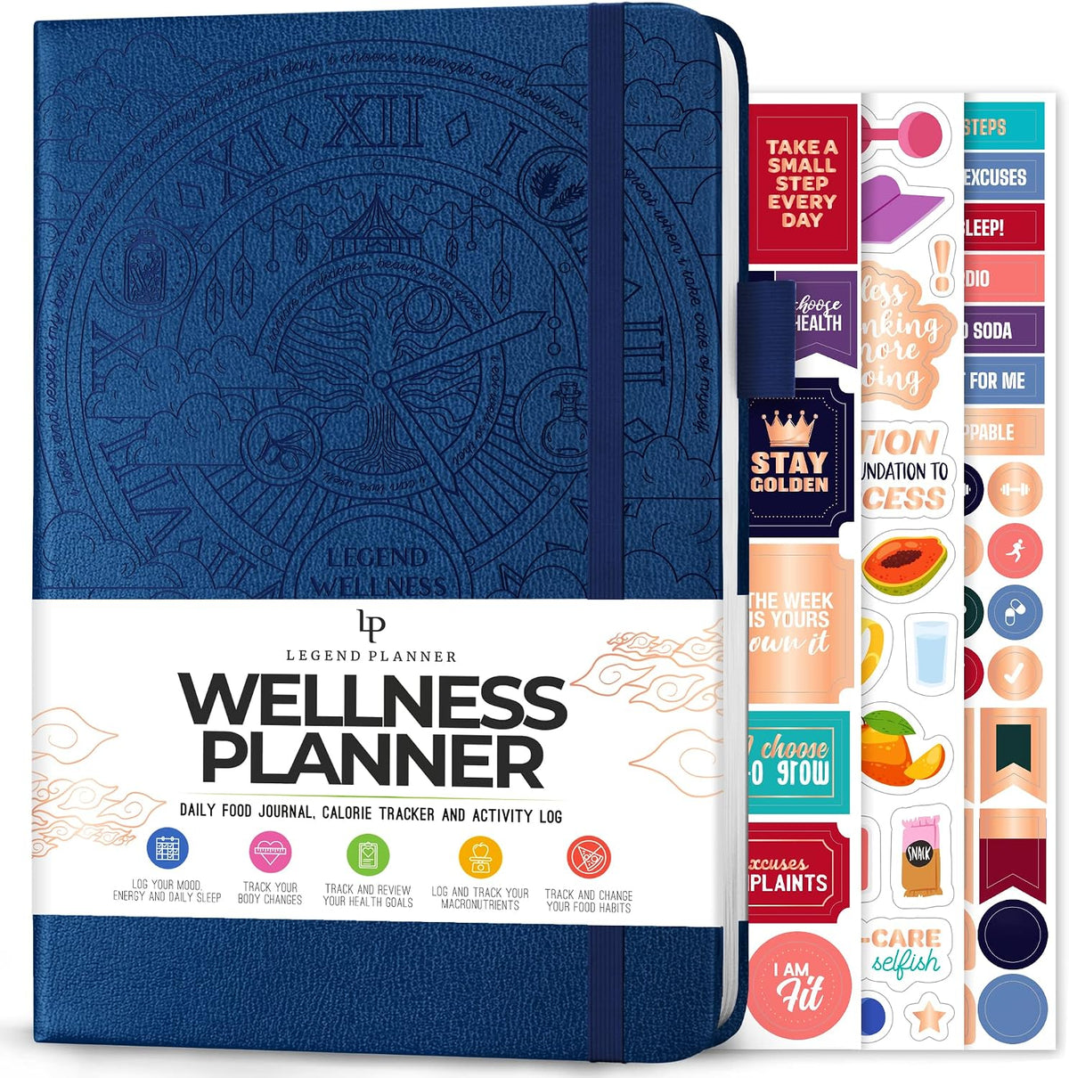 Legend Food Journal, Weight Loss & Meal Tracking Diary 5.8x8.3 Hot Pink