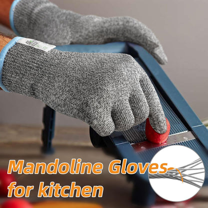 Schwer SlicePro ANSI Cut Resistant Gloves, Food Grade Cutting Glove for Kitchen Food Prep, Mandoline Gloves for Meat Cutting, Oyster Shucking, Fish Fillet Processing, PR1501-G, L | Non PFAS, No Glass Fiber, for Kitchen Food Prep, Mandolin Slicing, Meat
