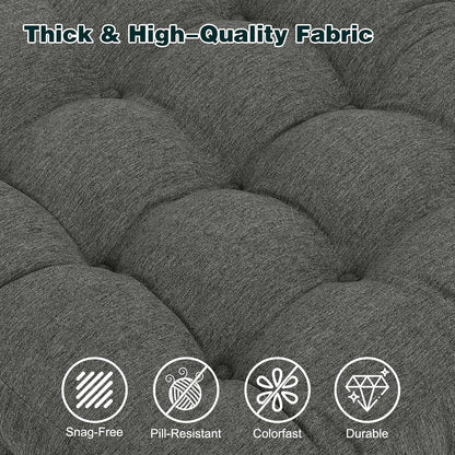 baibu Memory Foam Recliner Cushions with Lumbar Support Pillow Set for Elderly, 20x20x5 Inch Dual-Layer Design Non-Slip Recliner Seat Cushion & Back Support Pillow for Reduce Hip & Lumbar Pain, Brown