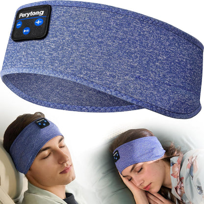 Perytong Sleeping Headphones Bluetooth Headband, Soft Long Time Play Sleeping Headsets with Built in Speakers Perfect for Workout,Running,Yoga,Travel, Darkgray