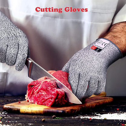 2PCS Cut Resistant Gloves, Cutting Gloves Level 5 Protection for Kitchen