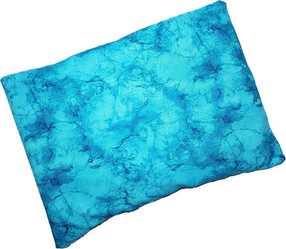 Microwavable Corn Filled Heating Pad and Cold Pack/Washable 100% Cotton Cover (Cross Hatch - Mint, 7.5in W x 11in L)