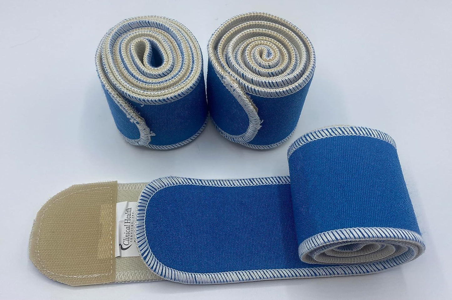 Therapeutic Treatment Wrap, 3 Count Pack, Binder Tape Like Wrap, Elastic Stretch, Effectively Holds Moist Heat Packs, Heating Packs, Cold Packs and Electrodes in Place (2.5" W x 24" L)