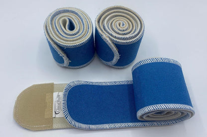 Therapeutic Treatment Wrap, 3 Count Pack, Binder Tape Like Wrap, Elastic Stretch, Effectively Holds Moist Heat Packs, Heating Packs, Cold Packs and Electrodes in Place (2.5" W x 24" L)