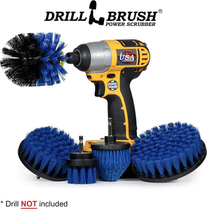 Drillbrush Multipurpose Cleaning Brush Set - Grout, Tile, Shower, Brick | Drill Brush Attachments for Cleaning Car Seats, Stone, Fiberglass, Griddles, and More - Truck/Car Detailing Drill Attachment