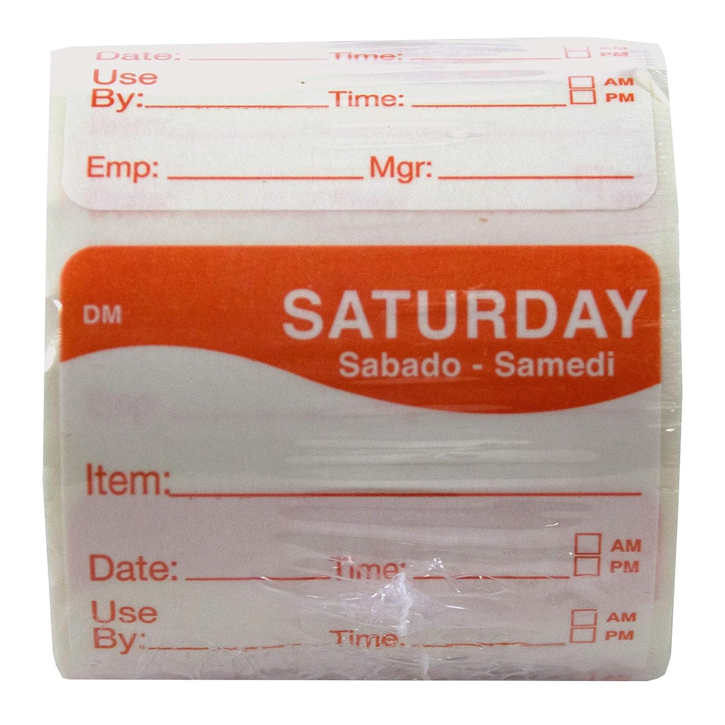 DayMark Day of the Week 2" Square Dissolvable Labels, Monday-Sunday, Label Dispenser Included (1,750 labels)