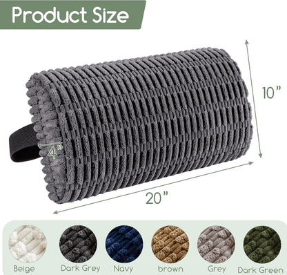 Lumbar Support Pillow for Recliner Chair/Office Chair/Couch, Memory Foam Back Support Cushion with Adjustable Strap, Recliner Cushions for Lower Back Pain Relief, Sleeping, Washable Cover, Navy