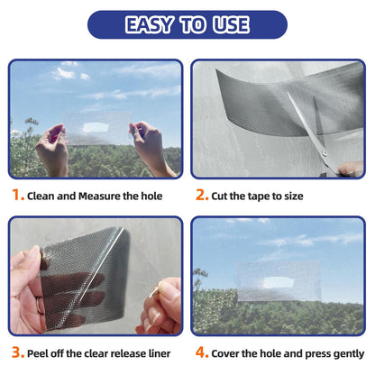 KING MOUNTAIN Grey Window Screen Repair Tape,3inX20FT Heavy Duty Screen Repair Kit for Window Screen and Screen Door Tears Holes,Strong Adhesive & Waterproof Window Screen Patch