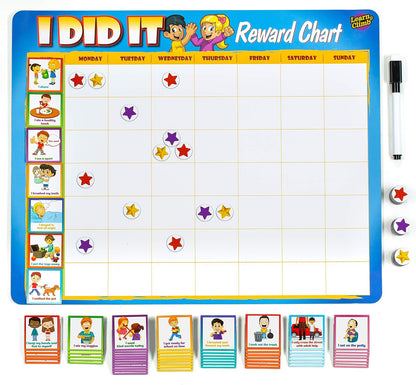 Behavior Reward Chart System - Pad with 26 Chore Charts for Kids, 2800 Stickers to Motivate Responsibility & Good Habits