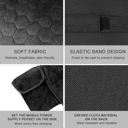 Portable Heated Seat Cushion (No Power Bank) - Premium Heated Camping Chair Pad, Foldable Heated Stadium Seat for Bleachers, USB Powered for Sports & Concerts - Grey