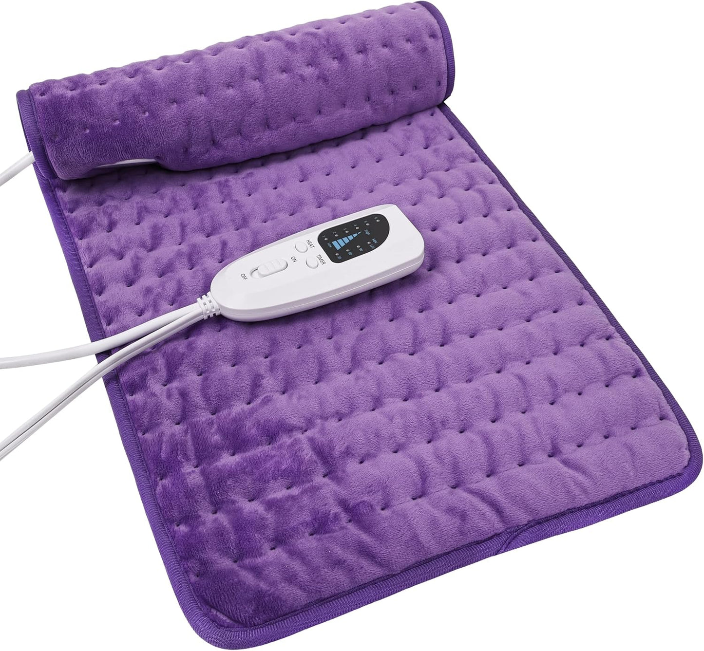 Heating Pad Electric Heat Pad, Hot Heated Pad,Multiple Temp and Timer Settings,Suitable for Shoulders, Neck, arms, Abdomen, Back, Legs, etc. (Gray Green, 24"X12")
