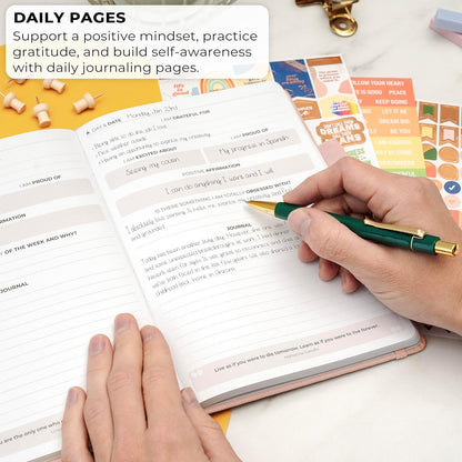 Clever Fox Positivity Journal for Women, 5-minute Gratitude, Seashell