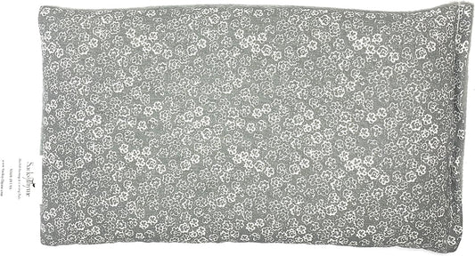 SacksyThyme Microwave Heating Pad for Cramps, Back, Neck, Shoulders, Leg Pain - Reusable Heat Pack, Hot Moist Microwavable Therapy Pack - Unscented Flaxseed Hot Compress Made in USA (Size: 12" x 7")