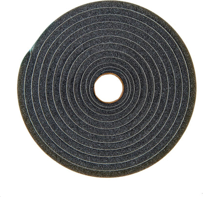 MD Building Foam Window Seal for Ex-Large Gaps, Gray, 17ft | Open-Cell Polyurethane Foam, Self-Adhesive Backing, Cut-to-Length Scissors, Seals Drafts Moisture Dust Insects
