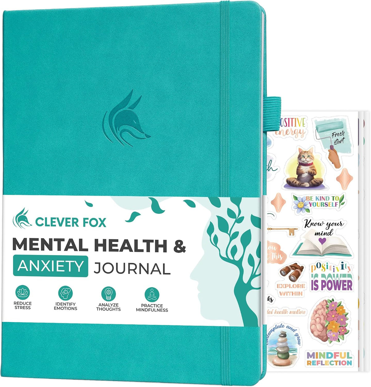 Clever Fox Mental Health & Anxiety Journal CBT Prompts 5.8x8.3 Lavender