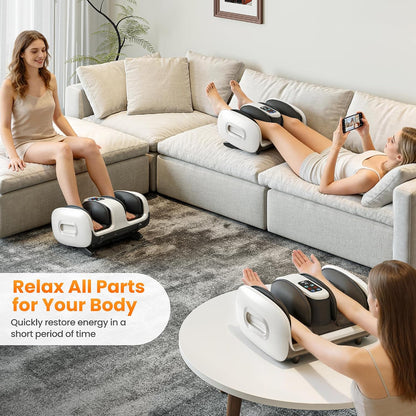 Foot Massager with Heat & Cooling for Feet and Calves, Gift for Men & Women