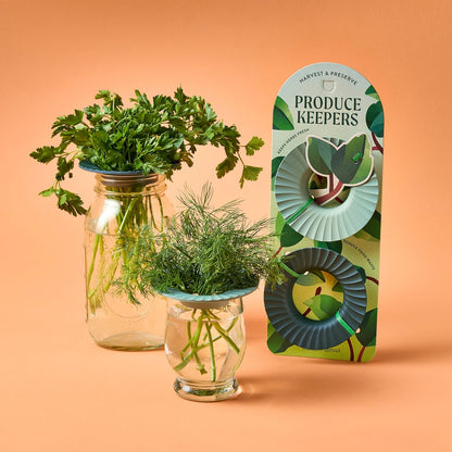 Modern Sprout Eco-Friendly Produce Keeper for Fresh Herbs & Greens - 2 Pack | BPA-Free, Sustainable Materials - Extends Freshness Up to 2 Weeks - Gift for Plant Lovers and Home Chefs