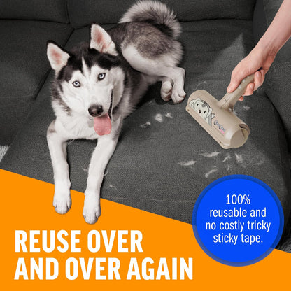 ChomChom Roller Pet Hair Remover – Reusable Lint Roller Pet Hair Removal Tool for Clothes, Couches, Cars and Travel - Cat Dog Hair Remover, Compact, No Sticky Refills Needed (Mini Roller)