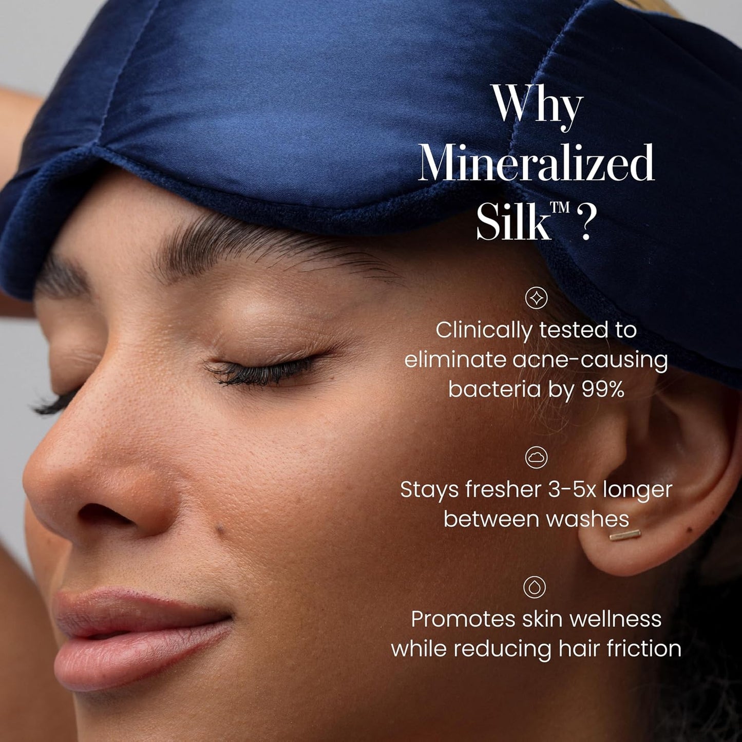 Nodpod Mineralized Silk Gentle Pressure Sleep Mask - Strap-Free, Light-Blocking Design for Sleep, Travel & Relaxation - Weighted Eye Pillow, Machine Washable (Willow)