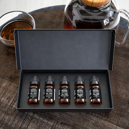 AirScent Hotel Diffuser Oil Gift Set - Buyers Best Picks 5 Pack - 10 mL | Fragrance Oil Sampler Set - Inspired by the Baccarat NYC, My Way and Capri Brezza and other Hotel Scent Samples