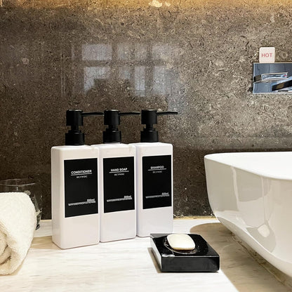 Shampoo Dispenser for Shower Wall, Shampoo and Conditioner Dispenser with 16 Waterproof Labels, No Drill Shower Soap Dispenser Bathroom, Shower Soap Dispenser Wall Mounted 3 Chamber, 17oz,Black | Shampoo Dispenser for Shower Wall, Shower Soap Dispenser
