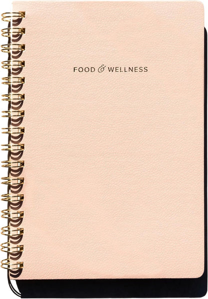 Kunitsa Co. Food and Exercise Journal for Women, Pink | Track Meals, Nutrition, and Weight Loss, 90 Days, 8.5 x 6 Inches