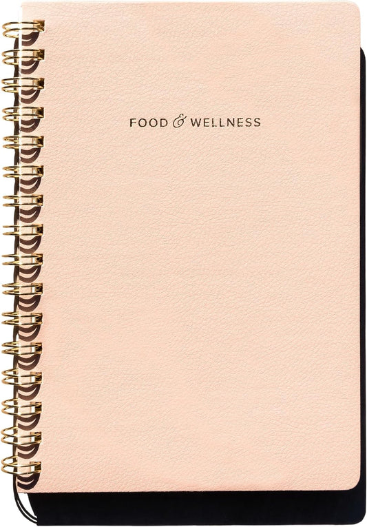 Kunitsa Co. Food and Exercise Journal for Women, Pink | Track Meals, Nutrition, and Weight Loss, 90 Days, 8.5 x 6 Inches