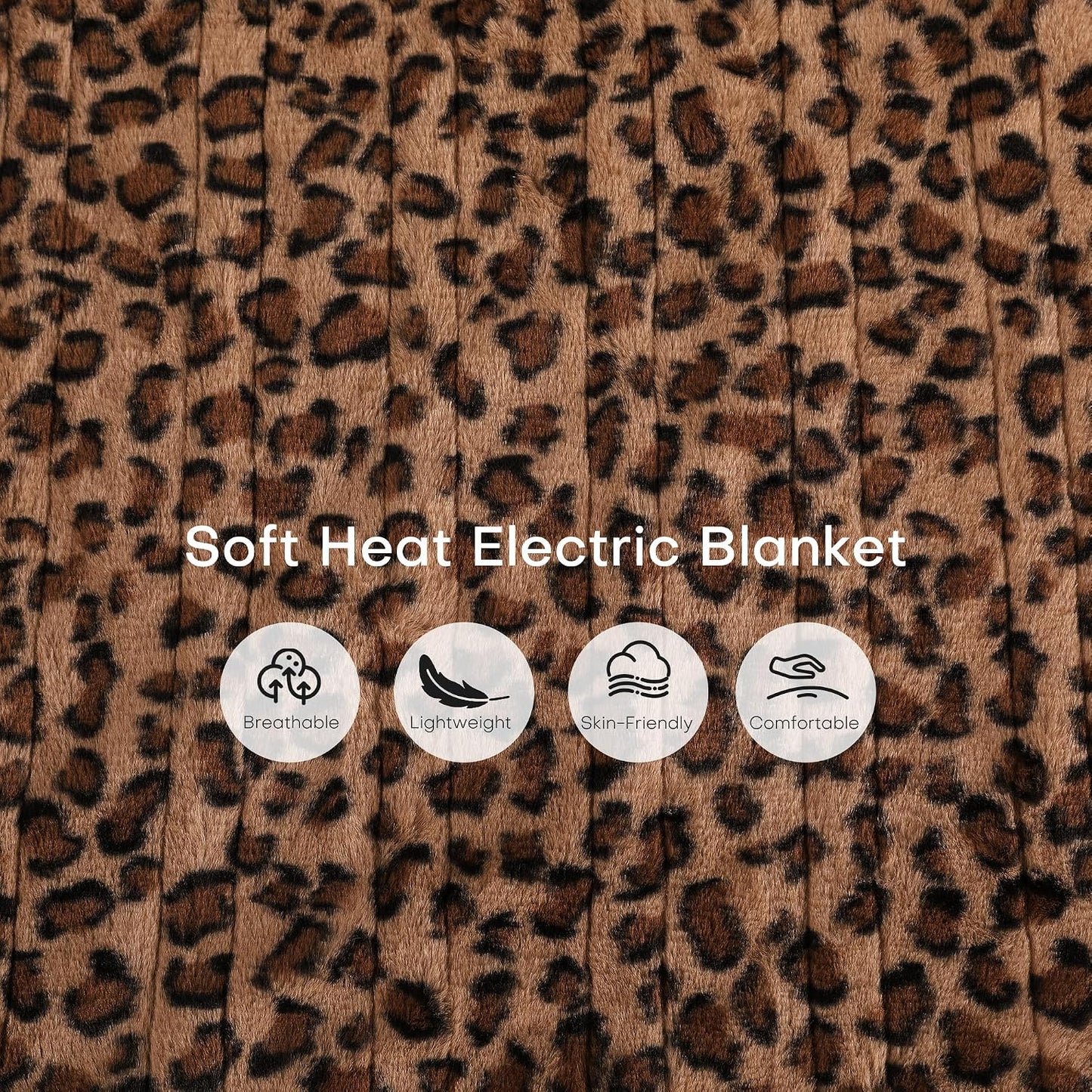 Electric Heated Blanket Full Size 72"x84" – Light Gray | ETL for Safe Overnight, 4 Heat Settings & 10H Auto Off, Dual-Sided Microplush Sherpa for Home Night, Machine washable