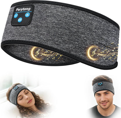 Perytong Sleep Headphones Bluetooth 5.4 Headband, Wireless Sleep Headband Headphones for Side Sleepers, Ultra-Thin Stereo Speakers & Extended Battery Life, Sports Headband Earphones for Sleeping