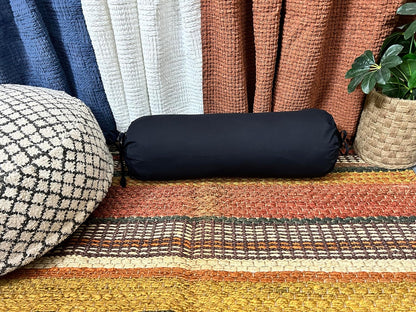 Saffron HANDICRAFTS Cotton 240TC - Bolster Cover Full Round Removable Cover for Neck Roll, Leg Rest,Yoga Practice, Meditation, Bed Sofa Couch (Teal Blue, 8"x24"(20 cm x 60 cm))